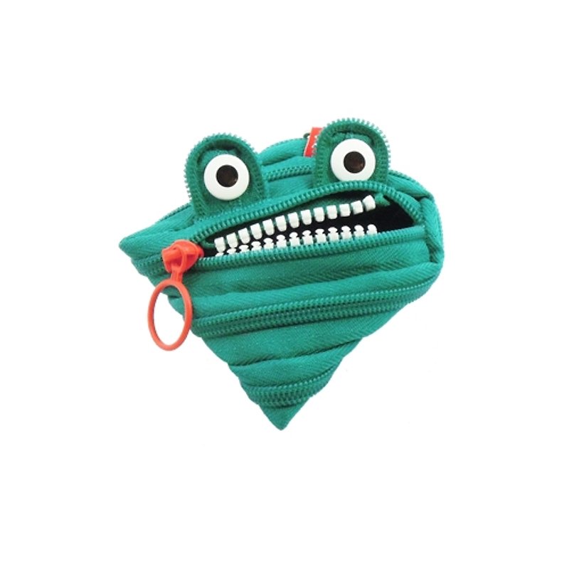 Zipit monster zipper bag (small) - blue and green - Coin Purses - Other Materials Green