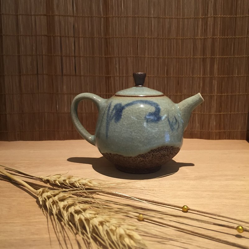 林建宏老師 手作青瓷繪壼 - 茶壺/茶杯/茶具 - 其他材質 