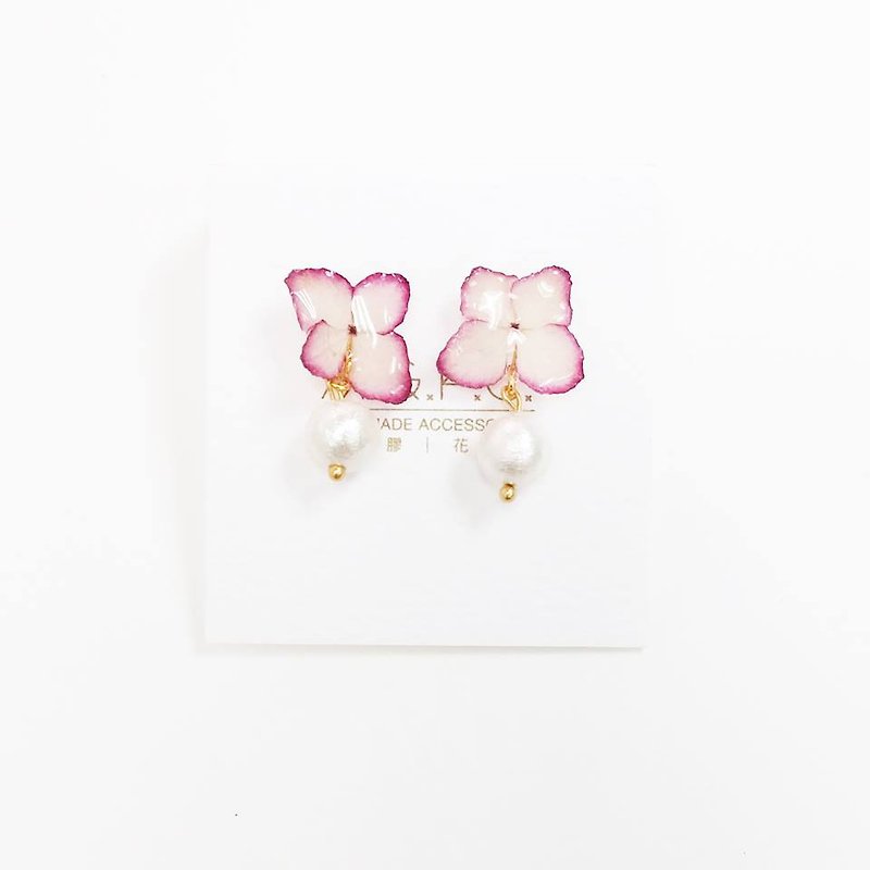 AGFC 3D Real Flower Earrings Order to make  - ต่างหู - พืช/ดอกไม้ หลากหลายสี