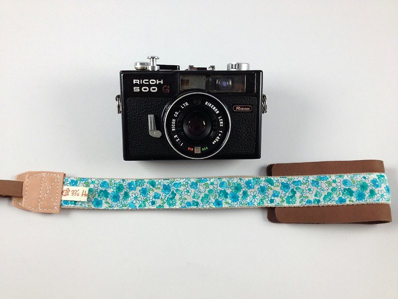 手作りの単眼 単眼のような減圧カメラストラップ カメラストラップ---レトログリーンの小花柄 - カメラストラップ・三脚 - その他の素材 グリーン
