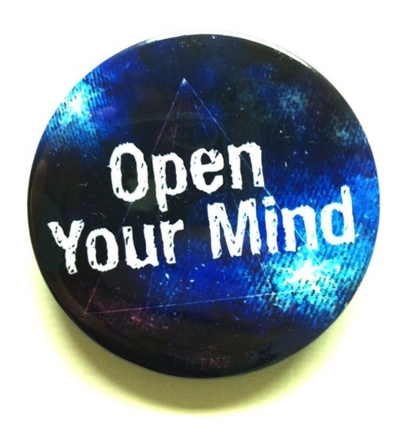 Shine.Mo大胸章-Open Your Mind - 胸針 - 其他金屬 黑色
