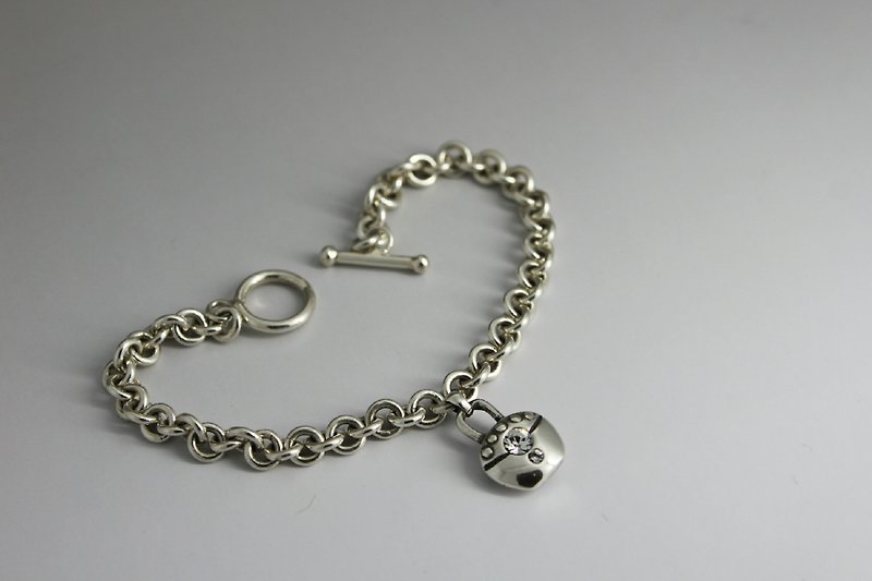 s925 Sterling Silver Bracelet-Lock of Heart - Bracelets - Sterling Silver Silver