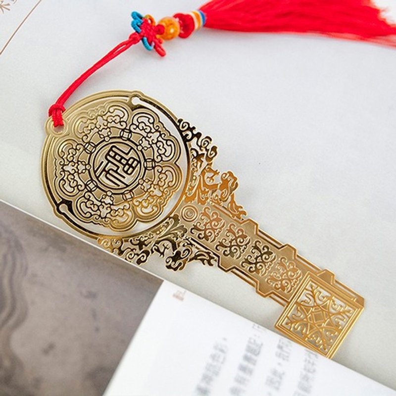 五福臨門書籤-金 - 其他 - 其他金屬 灰色