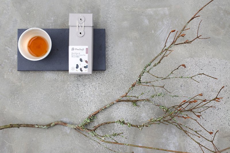 【自然複方茶包系列】黑豆玄米綠茶 - 茶葉/漢方茶/水果茶 - 新鮮食材 灰色
