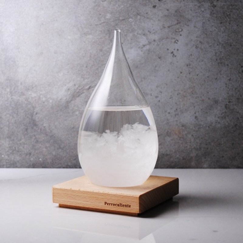 玻璃 裝飾/擺設  透明 - 【日本進口Tempo Drop天氣瓶】20.5cm (含木座) 天氣球客製刻字