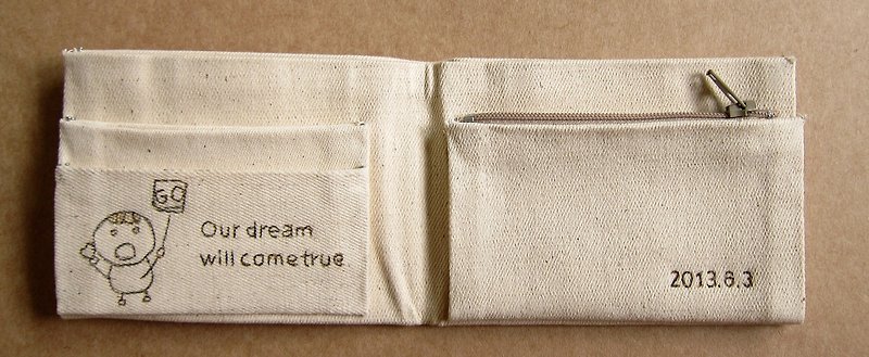 「情人節禮物預售中」手工電燒短夾(可客製化圖形和文字) - 銀包 - 其他材質 白色