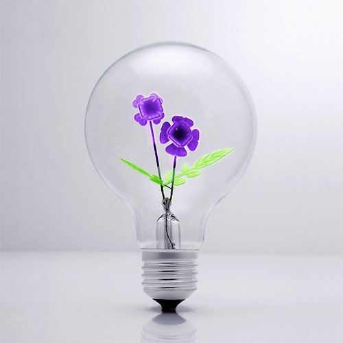 DarkSteve 「演活生命」 DarkSteve「演活生命」- 設計師燈泡 - 紫色許願花球燈泡 Edison-Style 愛迪生燈泡: 1 個 (純燈泡)