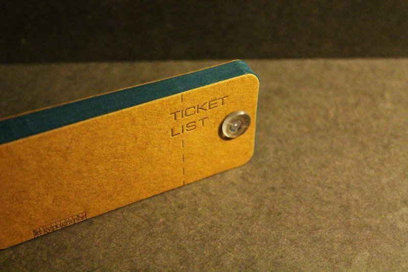 TICKET LIST wish ticket stub. Mustard yellow - Notebooks & Journals - Paper Yellow