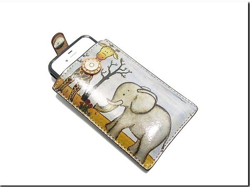Hand-stitched leather ----- iphone4 / 4s / 5 / i6 cute leather - อื่นๆ - หนังแท้ 