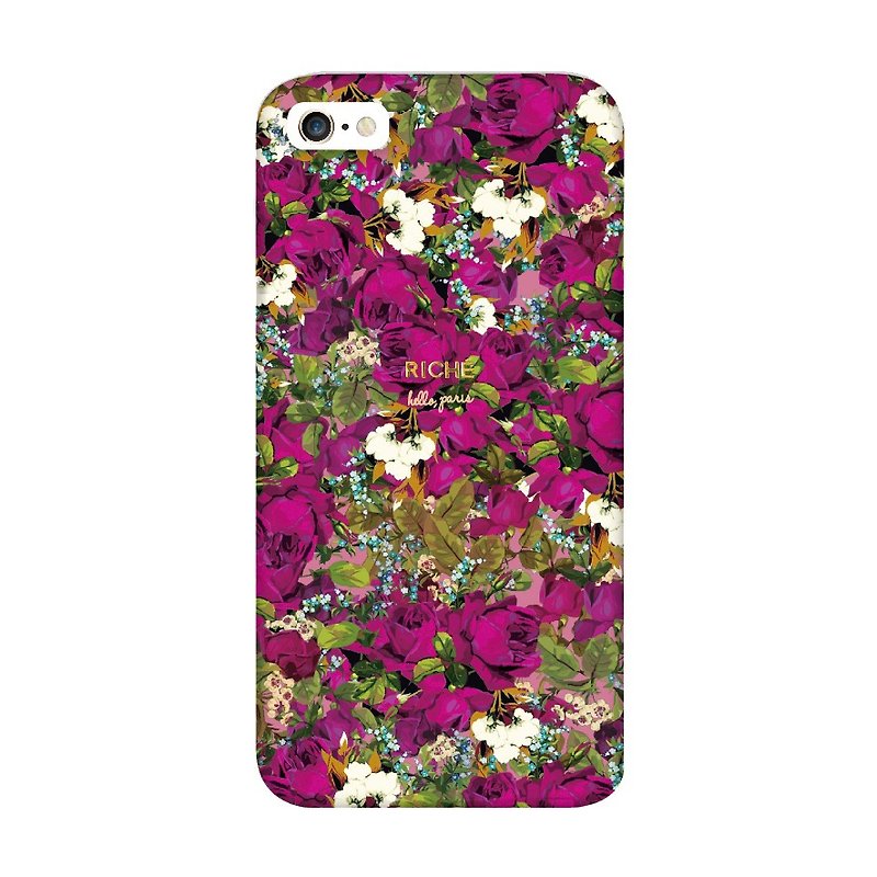 Violet rose manor floral phone shell - Phone Cases - Other Materials Purple