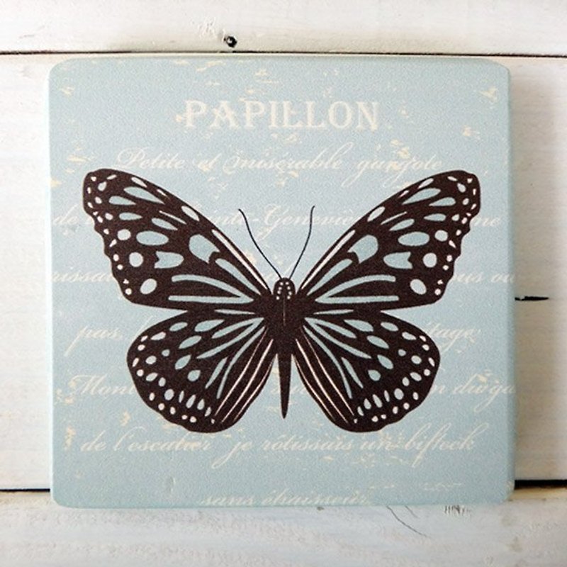 COSTER-WOODEN-PAPILLON-IDEA LEUCONOE CLARA - Coasters - Wood Multicolor