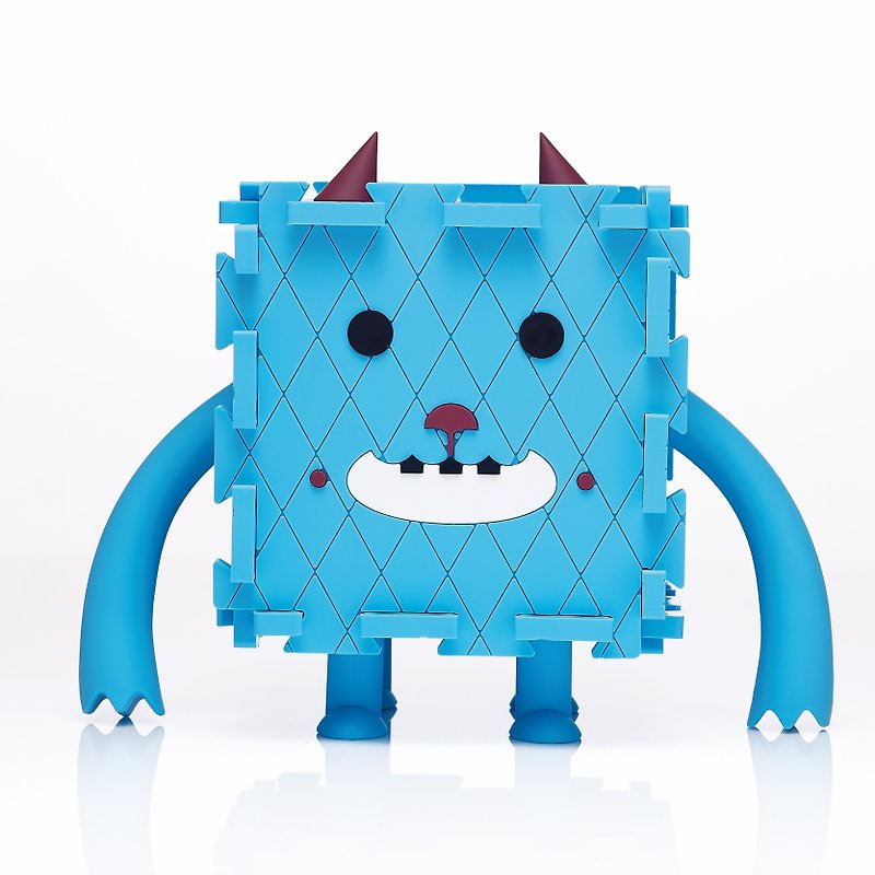 【通通吃光光】Monster Box 怪獸存錢置物盒 - 藍精靈 - 錢罌 - 塑膠 多色