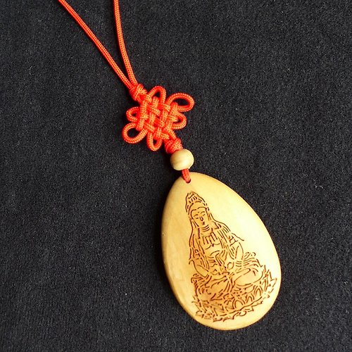 林全美香舖藝品 有保佑的禮物 ㊣印度老山檀香木護身項鍊-觀世音菩薩