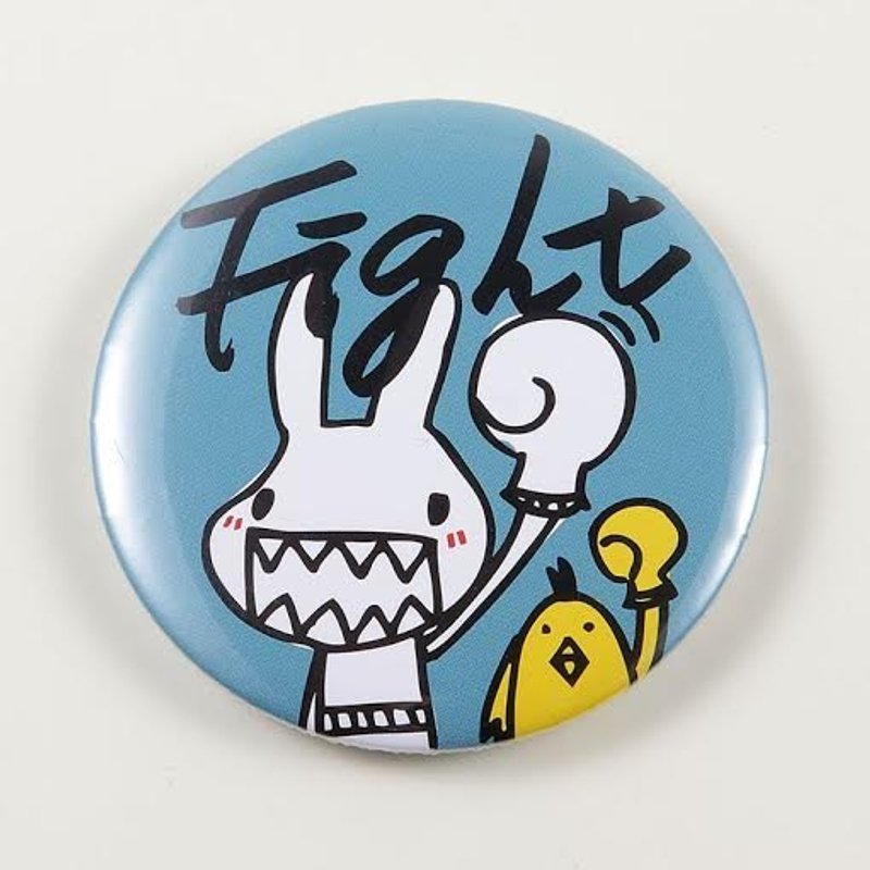 《Foufou》胸章Pins(58mm) -Fight! - 胸針 - 塑膠 多色