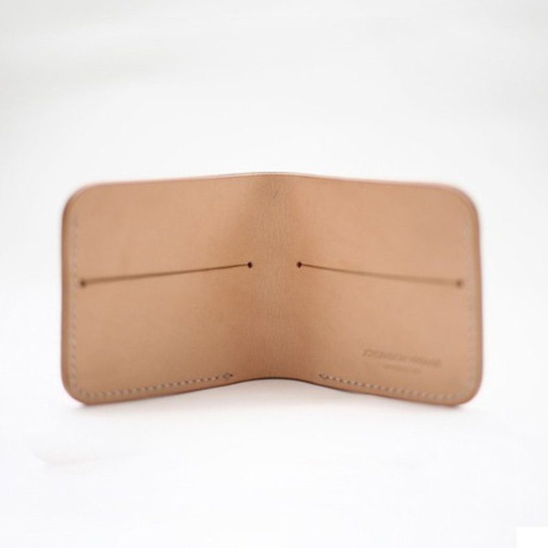 Mレザーショップコンセプト手作り革財布短い手ベジタブルなめし牛革シンプルな財布 - 財布 - 革 ブラウン