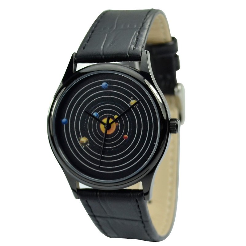 Solar Watch-Free Shipping - นาฬิกาผู้หญิง - โลหะ สีดำ