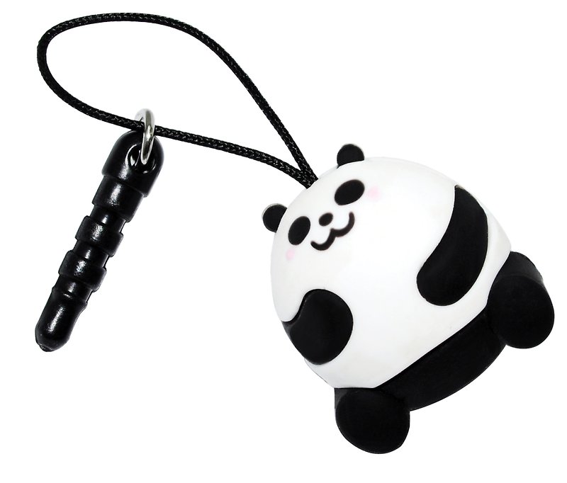 Pandahaluha Ear Cap Panda Dust Plug Headphone Plug - ที่ตั้งมือถือ - ซิลิคอน สีดำ