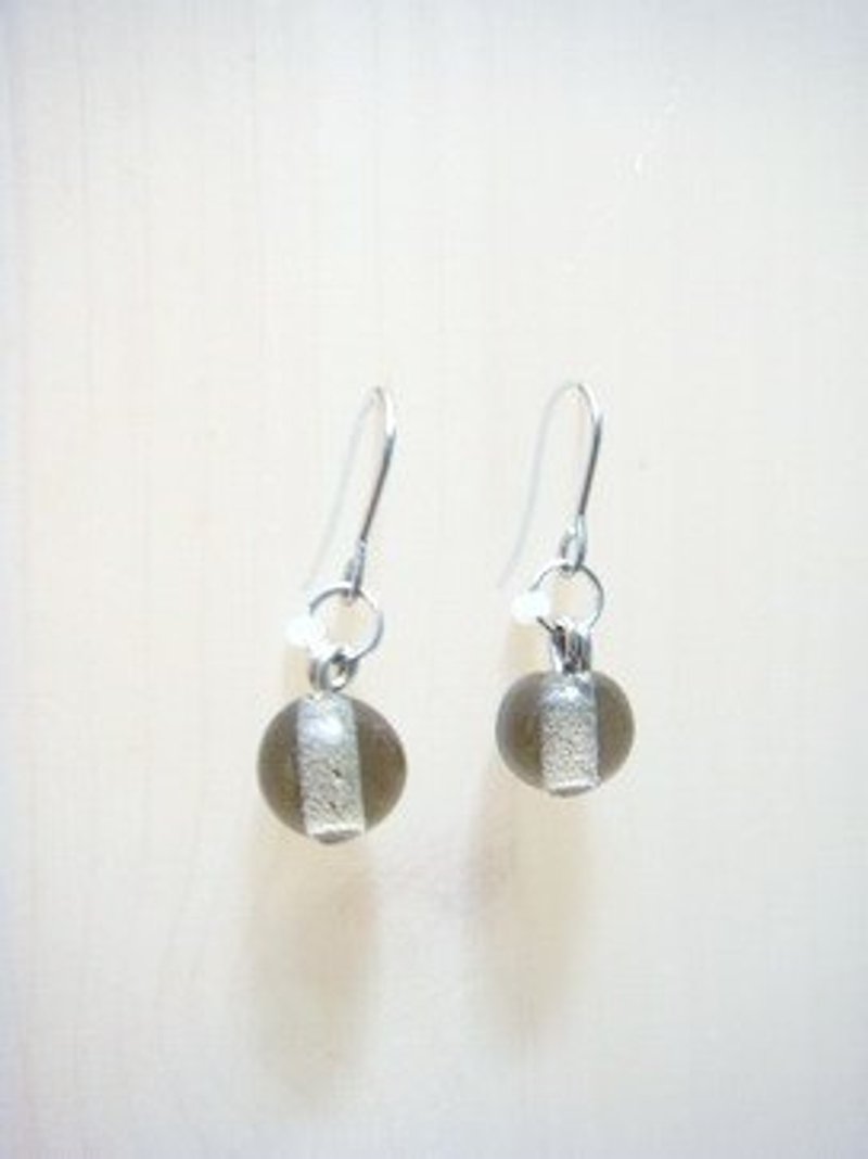 Yuzu Lin Glazed - Versatile Glazed Earrings Series - Transparent Gray - Can be changed to clip style - Earrings & Clip-ons - Glass Gray