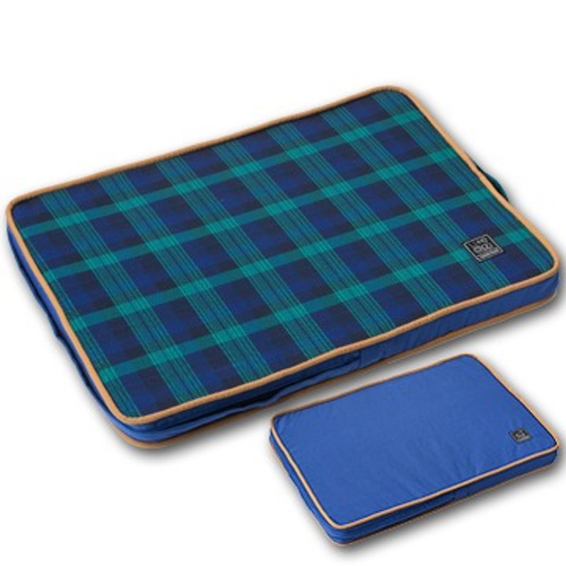 "Lifeapp" Pet pressure relief mattress M (Blue Plaid) W80 x D55 x H5 cm - ที่นอนสัตว์ - วัสดุอื่นๆ สีน้ำเงิน