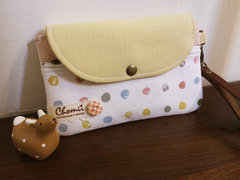Chomii. Clutch colorful little cell phone pocket - Clutch Bags - Other Materials Yellow