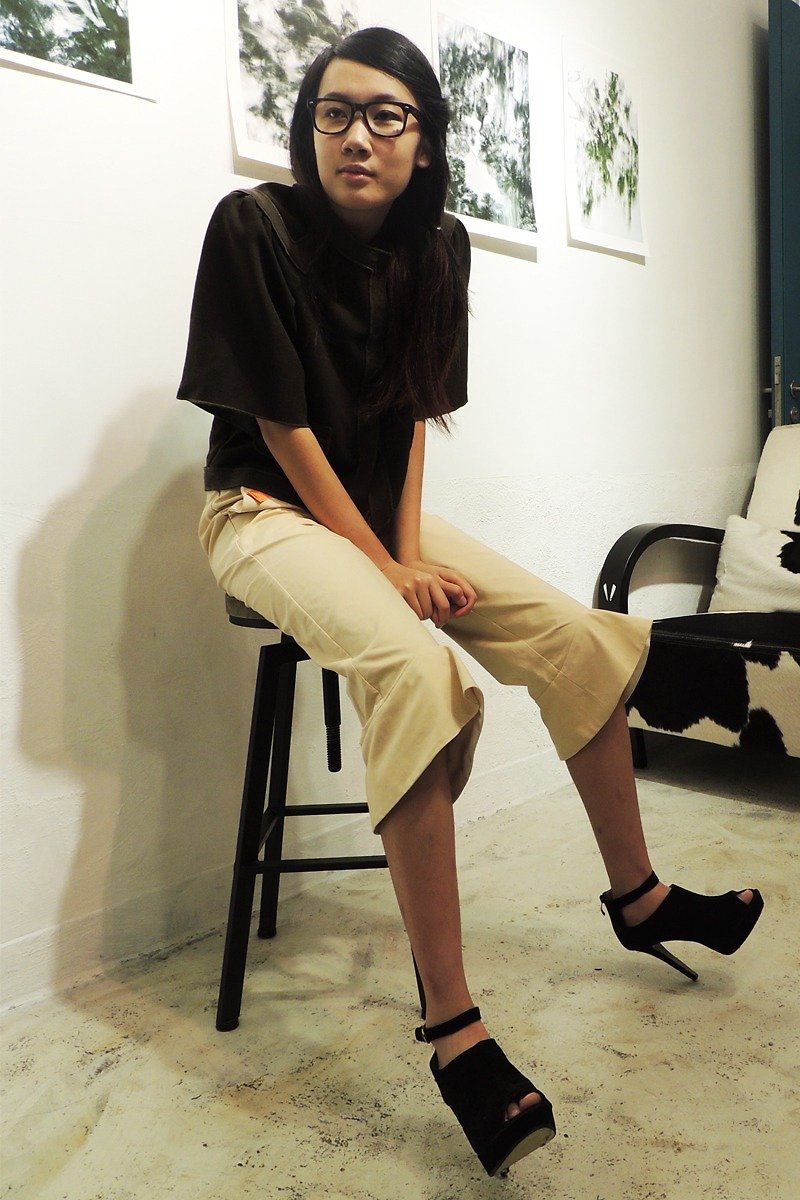 Classic lady reversible fleece cardigan (Hong Kong Design brand) - เสื้อผู้หญิง - ขนแกะ สีกากี