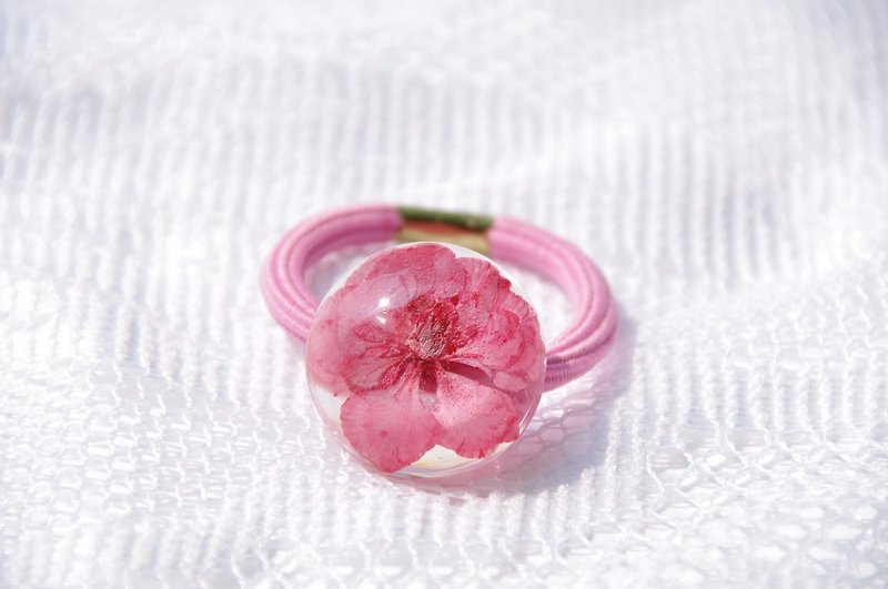 Anny's workshop handmade jewelry Yahua, Yahua ribbon ornaments (pink houndstooth flower) - เครื่องประดับผม - พลาสติก สึชมพู