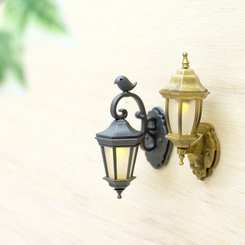 Beautiful scenery warm wall lamp magnet clip (fashion black) + mini wall lamp hook (classical gold) - Magnets - Plastic 