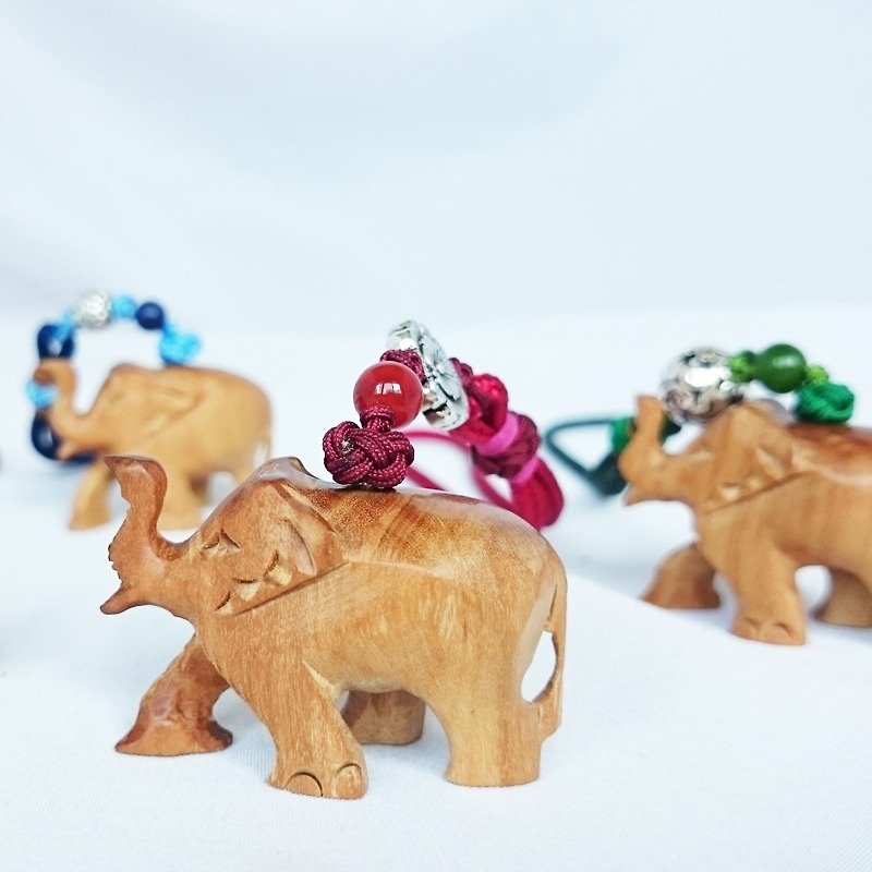 ㊣Indian Laoshan Sandalwood "Elephant Ornaments" - Other - Wood Multicolor