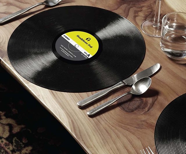 Vinyl Record Table / (2pc) - Shop HeadphoneDog Design Place Mats & Dining Décor - Pinkoi