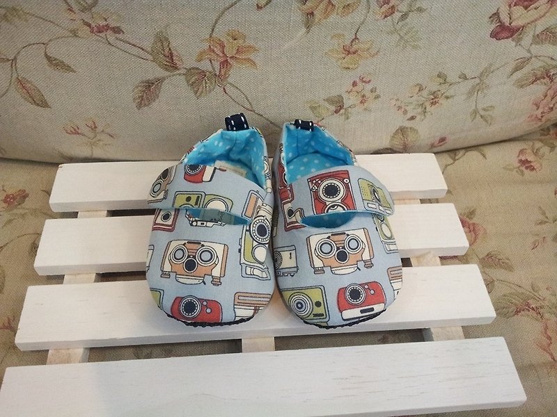 Retro camera baby learning shoes (12cm) - Kids' Shoes - Other Materials Multicolor
