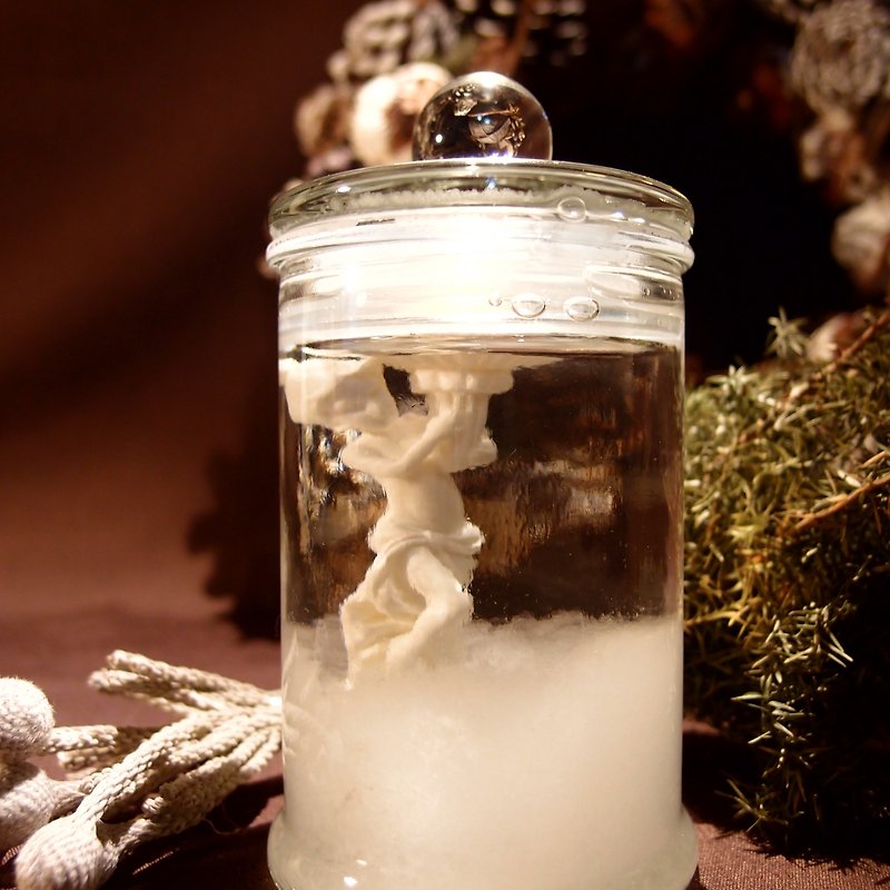 Lettering custom made. Weather bottle ❅ "snow goddess" - Items for Display - Glass White