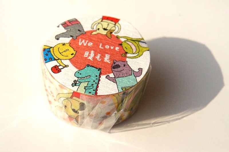 針線球 「We Love 睫毛長」和紙膠帶(單捲) - Washi Tape - Paper Multicolor