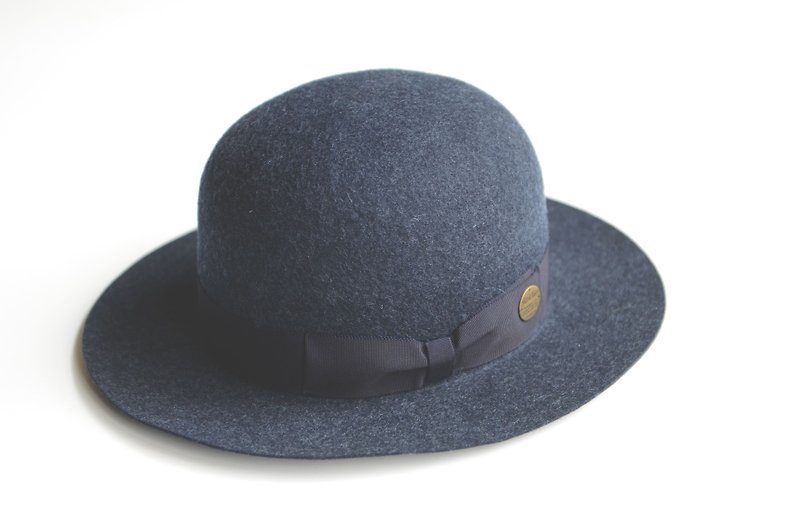 Sold exclusively in Japan Gimixed large dome gentleman hat / MS BOWLER HAT / Haas ッ ウ Hikaru Suites - หมวก - ขนแกะ สีดำ