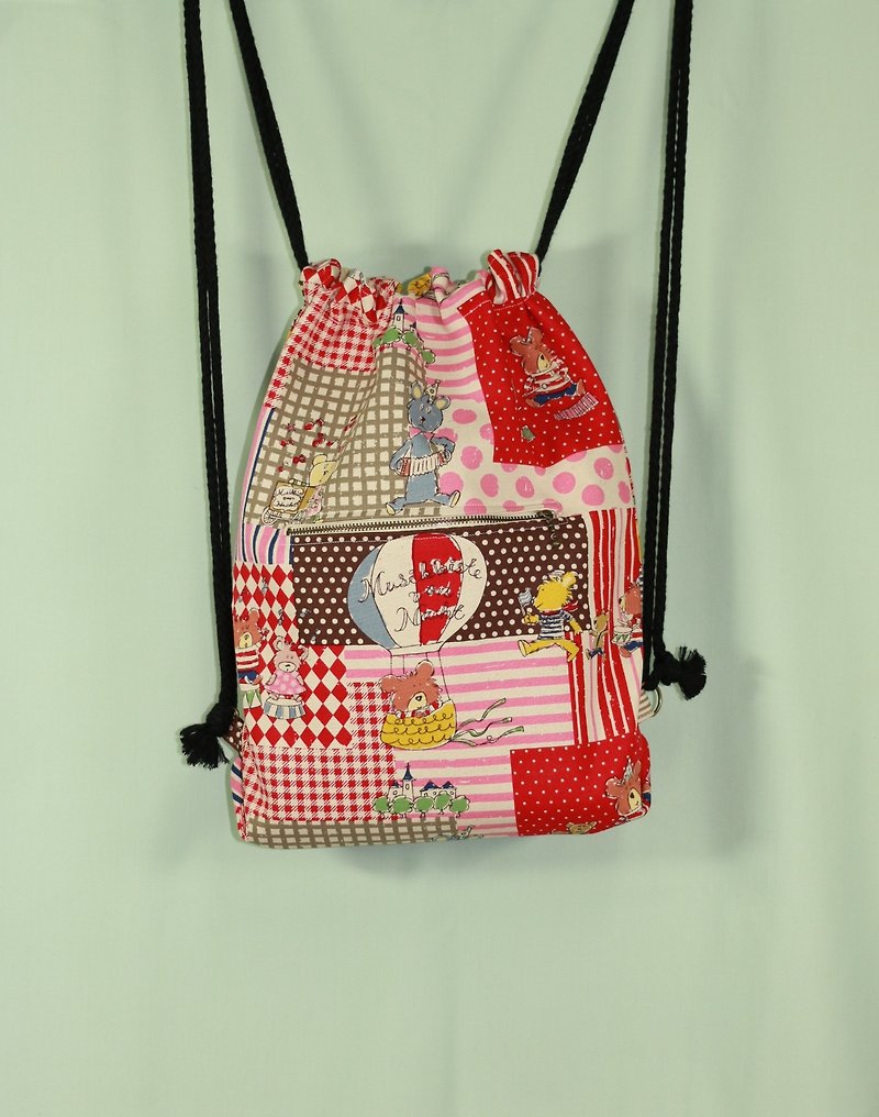 Hear the fairy tale's back pack - Drawstring Bags - Cotton & Hemp Multicolor