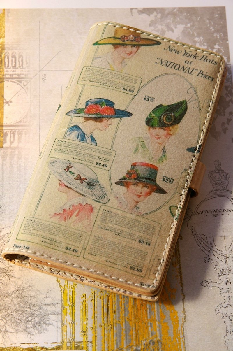 Hand-sewn long clip (can hold mobile phone, passport) - กระเป๋าสตางค์ - หนังแท้ 
