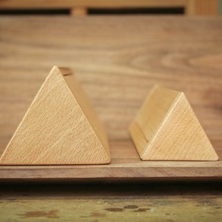 Triangle wooden ruler pencil case/tool ​​box-Beech (large)