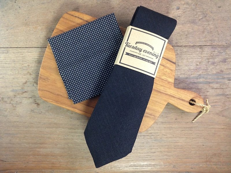 Neck tie Gloss Black Set #1 - Ties & Tie Clips - Other Materials Black