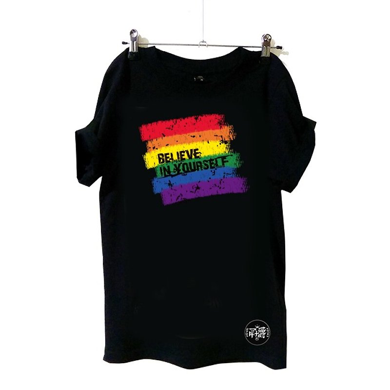 Rainbow T-shirt - เสื้อยืดผู้ชาย - ผ้าฝ้าย/ผ้าลินิน หลากหลายสี