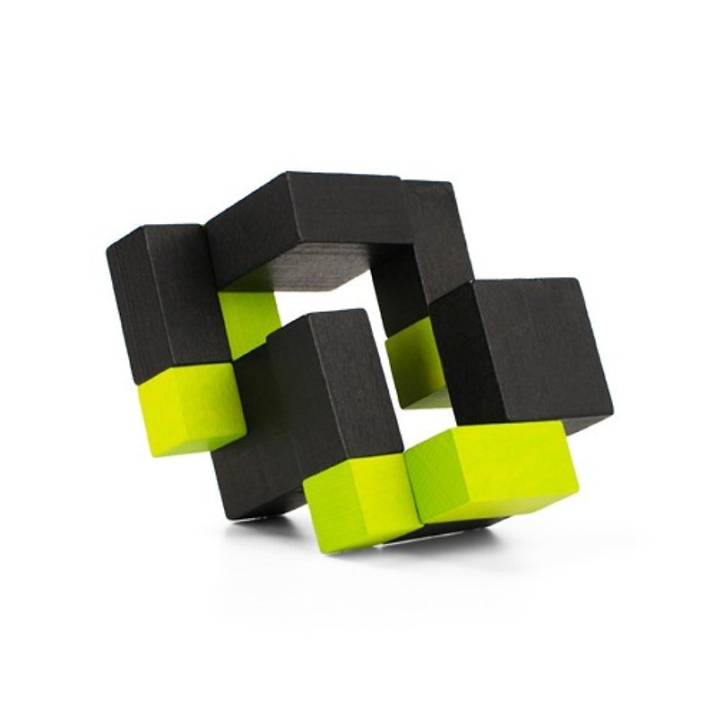 Solid wood cube PlayableART*Cube-Green black and green (12% off on Children's Day) - Items for Display - Wood Green