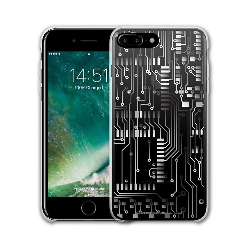 iPhone 6/7/8 Plus 原創保護殼 - 電路板 PSIP-193 - 手機殼/手機套 - 塑膠 白色