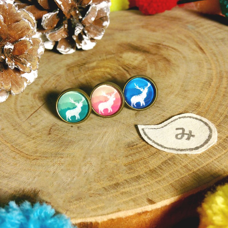 [Earrings] Santa’s Secret is available in three colors: Elk - Earrings & Clip-ons - Other Metals Multicolor