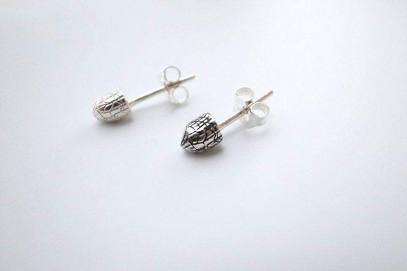 The Mysterious Minaret in the Forest Sterling Silver Earrings (A Pair) silver925 - ต่างหู - เงินแท้ สีเงิน