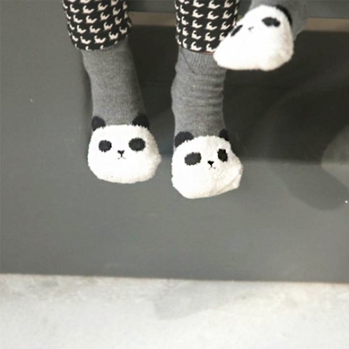 JIOUU 設計樂生活 【韓國製】彌之星MiniDressing- (三件組)迷糊Panda兒童彈性襪