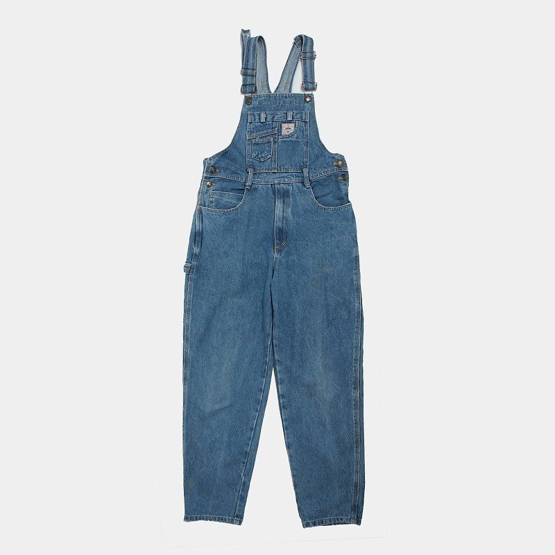 │moderato│ basis with vintage denim bib │ forest retro. England. Art youth - Overalls & Jumpsuits - Other Materials Blue