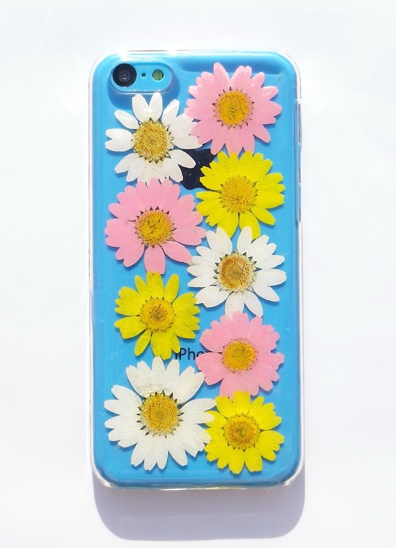 Anny's workshop hand-made pressed flower mobile phone protection shell for iphone 5C, Bai Jingju series - เคส/ซองมือถือ - พลาสติก 