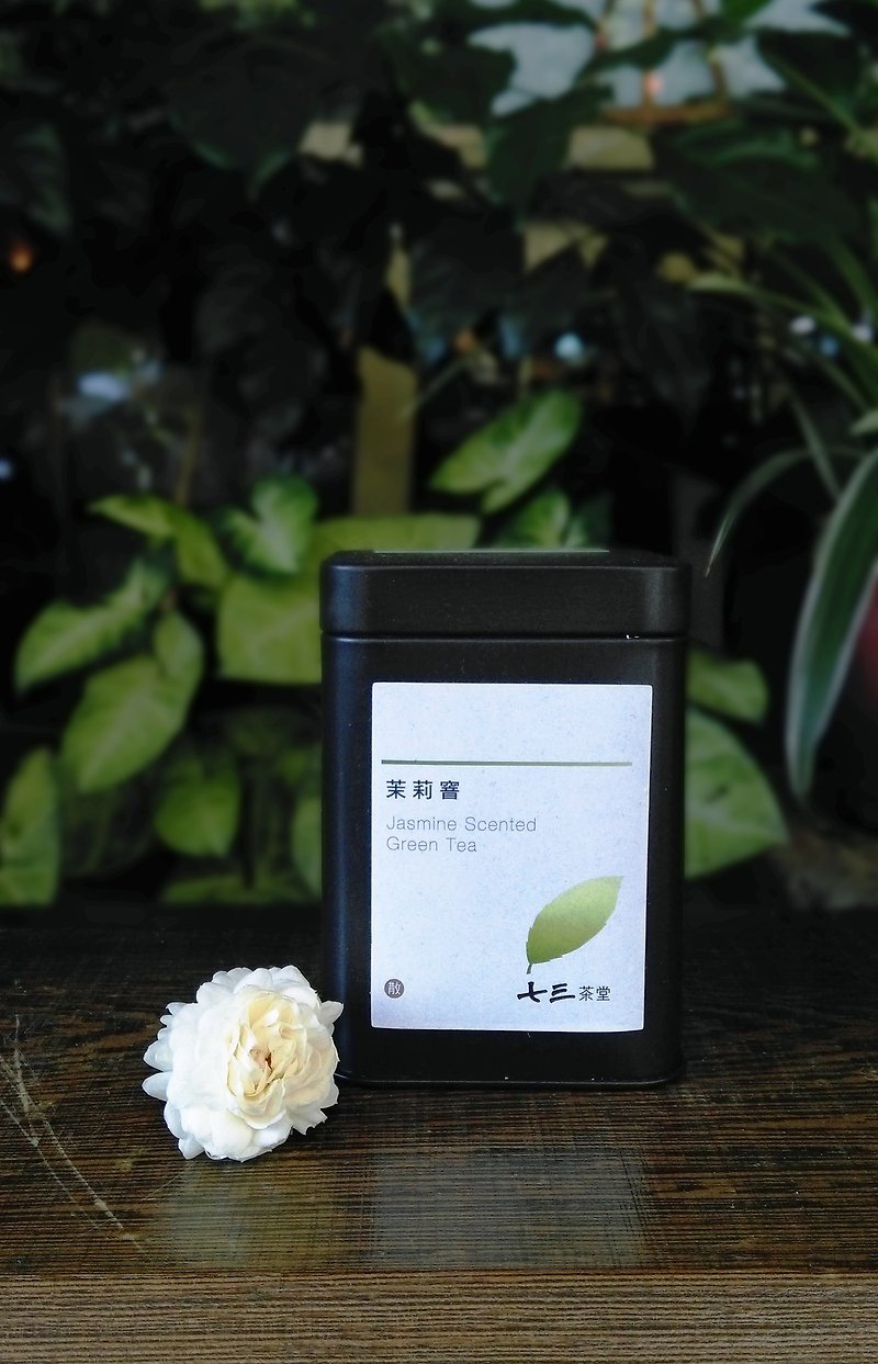 [Seven three tea hall] jasmine scent / tea / small tin - 25g - Tea - Other Metals 
