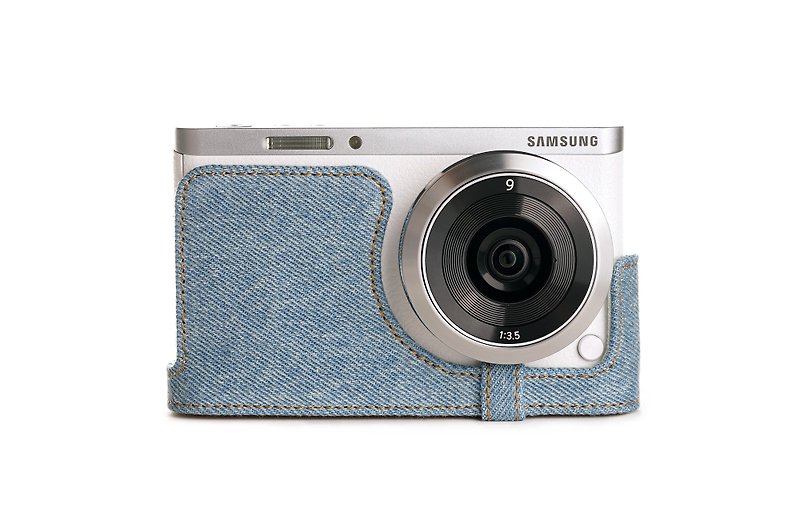 Samsung-NXmini用 ハーフケース＆リストストラップセット - カメラ - コットン・麻 多色