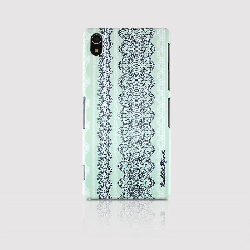 (Rabbit Mint) Mint Rabbit Phone Case - mint Straight Lace Series - Sony Z2 (P00016) - เคส/ซองมือถือ - พลาสติก สีเขียว