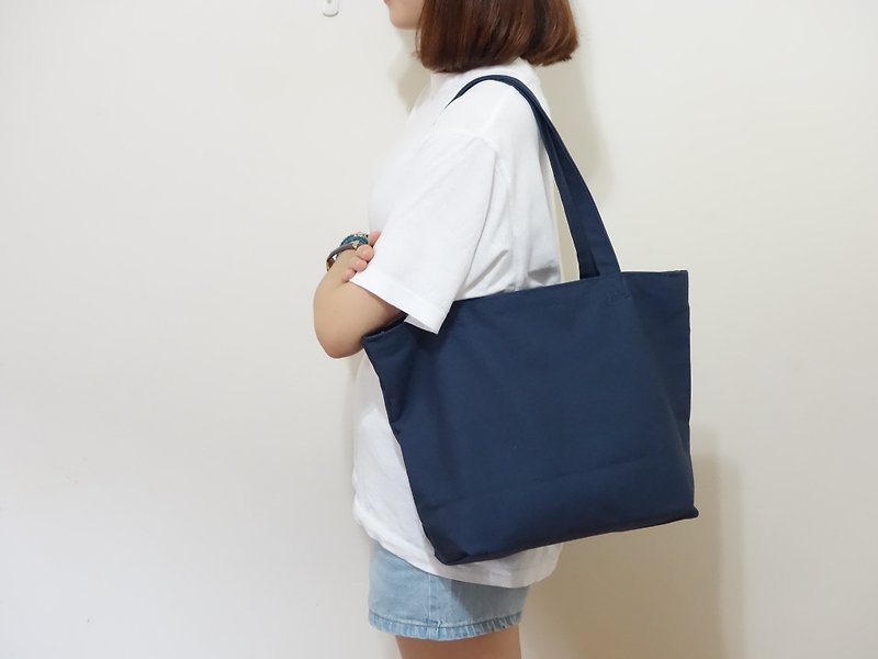 Classic Tote & Navy zipper changed to metal zipper - Messenger Bags & Sling Bags - Other Materials Blue
