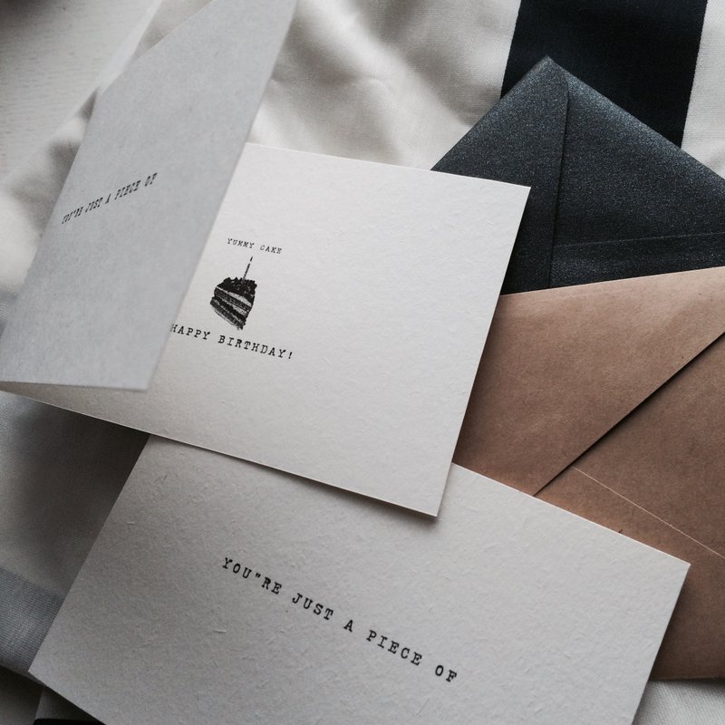 You're Just a Piece of.. //Birthday Collection - はがき・メッセージカード - 紙 ブラック